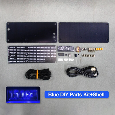 Kit de bricolaj SMD LED Dot Matrix Kit de producție de ceas digital Kit de ceas electronic DIY Kit de bricolaj Ceas de temperatură cu afișaj mare