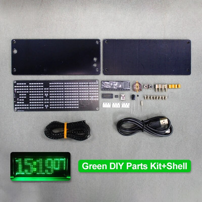 Kit de bricolaj SMD LED Dot Matrix Kit de producție de ceas digital Kit de ceas electronic DIY Kit de bricolaj Ceas de temperatură cu afișaj mare