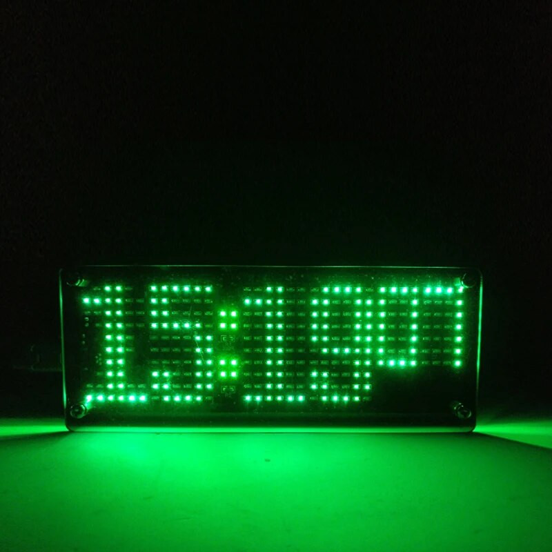 Κιτ DIY SMD LED Dot Matrix Ψηφιακό ρολόι παραγωγής κιτ Ηλεκτρονικό κιτ ρολογιού DIY Μεγάλη οθόνη θερμοκρασίας Ημερομηνία Ρολόι Κιτ DIY