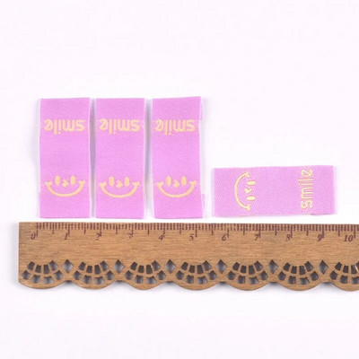 50Gb Krāsains smaids Izšuvums Colth Etiķetes Apģērba Mazgām Kopšanas Birkas Šūšanas Aksesuāri Amatniecība DIY Adīšanas soma Apavu piederumi