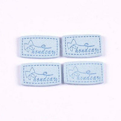 20 τμχ Χειροποίητες δερμάτινες ετικέτες από ίνες ανάγλυφες ετικέτες DIY Flag Label για Αξεσουάρ ραπτικής ενδυμάτων 15x25mm cp3212