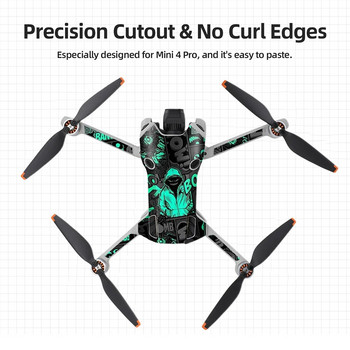 Πολύχρωμο αυτοκόλλητο Creative Design Αυτοκόλλητο με μοτίβο DIY με προστατευτικό αυτοκόλλητο αεραγωγού Αξεσουάρ RC Drone για DJI Mini 4 Pro