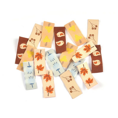 50 gab. Rudens kļavu lapu izšūšanas uzlīmes šūšanai Apģērba etiķetes Roku darbs Aksesuāri Apģērbs Birkas Kopšanas somas Logo DIY Amatniecība