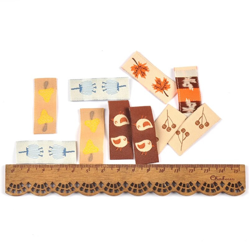 50 gab. Rudens kļavu lapu izšūšanas uzlīmes šūšanai Apģērba etiķetes Roku darbs Aksesuāri Apģērbs Birkas Kopšanas somas Logo DIY Amatniecība