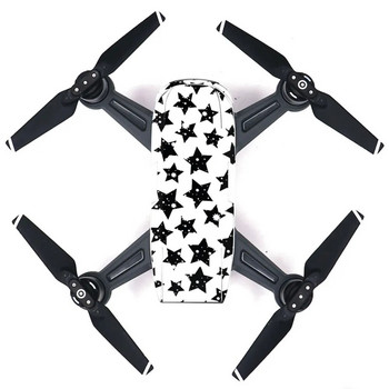 Стикер в стил звезда, PVC кожен стикер за DJI Spark Drone + дистанционни управления + 3 батерии, защитно фолио, капак