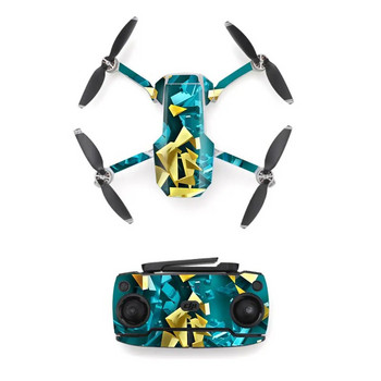 Μπλε αυτοκόλλητο αδιάβροχο δέρμα για DJI Mavic Mini Drone and Remote Controller Decal Vinyl Skins Cover 7 στυλ Διαθέσιμα