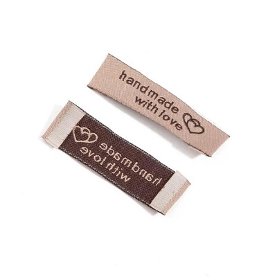 Etichete multicolore realizate manual Etichete imprimate țesute 50X15mm 20 buc Etichete pentru îmbrăcăminte Etichete DIY Artizanat Accesorii de cusut