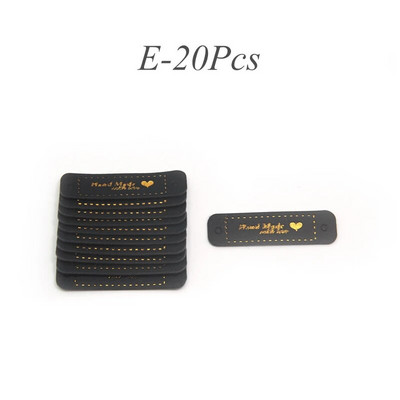 20 buc Etichete din piele PU Etichete DIY Pălării Genți Îmbrăcăminte Articole de îmbrăcăminte Cusut manual pentru blugi Pantofi Etichete de dragoste Accesorii pentru îmbrăcăminte