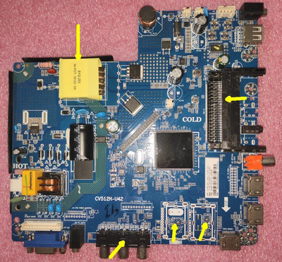 Δωρεάν αποστολή!! CV512H-U42 Τρεις σε μία μητρική πλακέτα τηλεόρασης πολλαπλές διαφορετικές διεπαφές συμβατές με διαφορετικές οθόνες