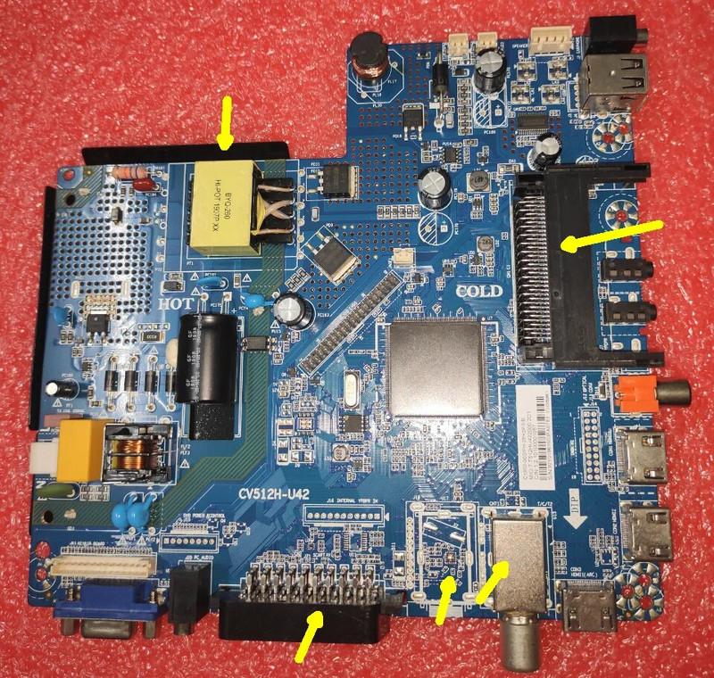 Δωρεάν αποστολή!! CV512H-U42 Τρεις σε μία μητρική πλακέτα τηλεόρασης πολλαπλές διαφορετικές διεπαφές συμβατές με διαφορετικές οθόνες