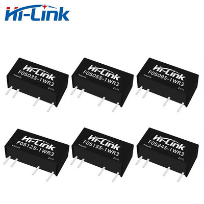 Hi-Link Offical Mini F0503/05/09/12/15/24S-1WR3 1W 3.3V/5V/9V/12V/15V/24V DC DC Converter Power Supply Intelligent Module