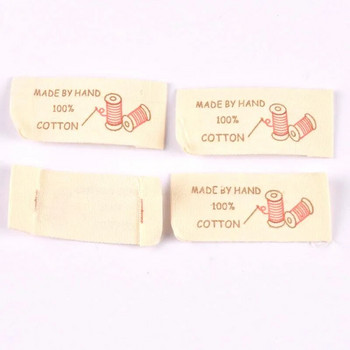 50PCs памучни етикети за дрехи Направи си сам ръчно изработени етикети кръпка ръкоделие пачуърк облекло шевни аксесоари CP2182