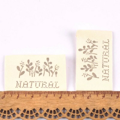 50 τμχ βαμβακερές ετικέτες ενδυμάτων DIY Χειροποίητες ετικέτες υφασμάτινο μπάλωμα κεντήματα συνονθύλευμα ένδυσης Αξεσουάρ ραπτικής CP2182