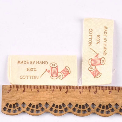 50 τμχ βαμβακερές ετικέτες ενδυμάτων DIY Χειροποίητες ετικέτες υφασμάτινο μπάλωμα κεντήματα συνονθύλευμα ένδυσης Αξεσουάρ ραπτικής CP2182