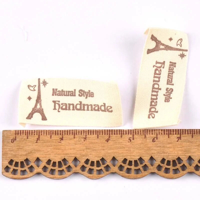 50 τμχ βαμβακερές ετικέτες ενδυμάτων DIY Χειροποίητες ετικέτες υφασμάτινο μπάλωμα κεντήματα συνονθύλευμα ένδυσης Αξεσουάρ ραπτικής CP2182