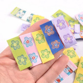 Jaukts ziedu raksts 50gab. Roku darbs Austa Etiķete Apģērbam Šalle Etiķetes Apavi Somas Apģērba birkas 15x40mm CP3269