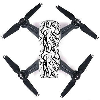 Curve Style Decal PVC стикер за кожа за DJI Spark Drone + дистанционни управления + 3 батерии Защитен филм Капак