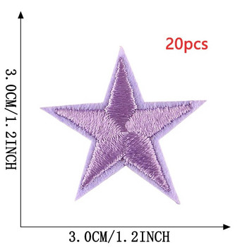 20 бр петолъчна звезда лепенки партиди за дрехи ютия върху произволна насипна термозалепваща бродерия шиене дизайнерски парчи Para Ropa