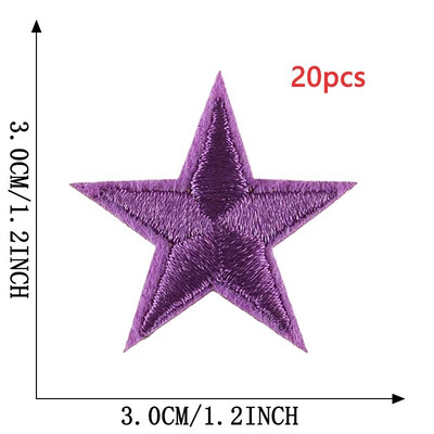 20 τμχ μπαλώματα με πέντε άκρες αστεράκια πολλά για σίδερο ρούχων σε τυχαία χύμα θερμικό αυτοκόλλητο κέντημα Sew Designer Parches Para Ropa
