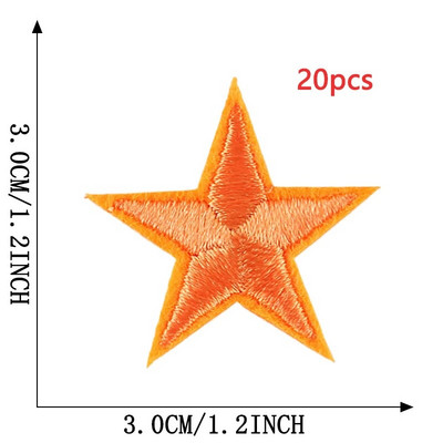 20 τμχ μπαλώματα με πέντε άκρες αστεράκια πολλά για σίδερο ρούχων σε τυχαία χύμα θερμικό αυτοκόλλητο κέντημα Sew Designer Parches Para Ropa