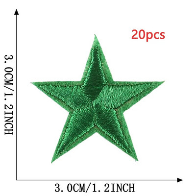 20 τμχ μπαλώματα με πέντε άκρες αστεράκια πολλά για σίδερο ρούχων σε τυχαία χύμα θερμικό αυτοκόλλητο κέντημα Sew Designer Parches Para Ropa