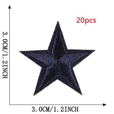 20 τμχ μπαλώματα με πέντε άκρες αστεράκια πολλά για σίδερο ρούχων σε τυχαία χύμα θερμικό αυτοκόλλητο κέντημα Sew Designer Parches Para Ropa