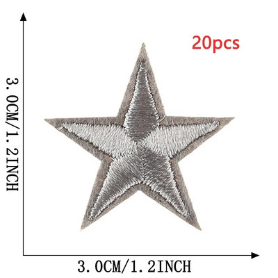 20 τμχ μπαλώματα με πέντε άκρες αστεράκια πολλά για σίδερο ρούχων σε τυχαία χύμα θερμικό αυτοκόλλητο κέντημα Sew Designer Parches Para Ropa