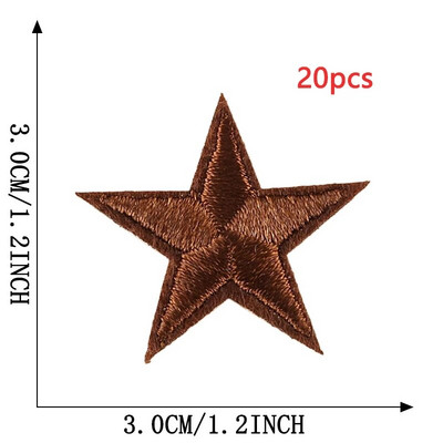 20 τμχ μπαλώματα με πέντε άκρες αστεράκια πολλά για σίδερο ρούχων σε τυχαία χύμα θερμικό αυτοκόλλητο κέντημα Sew Designer Parches Para Ropa