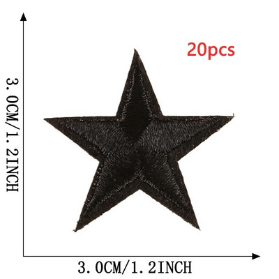 20 τμχ μπαλώματα με πέντε άκρες αστεράκια πολλά για σίδερο ρούχων σε τυχαία χύμα θερμικό αυτοκόλλητο κέντημα Sew Designer Parches Para Ropa