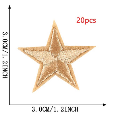 20 τμχ μπαλώματα με πέντε άκρες αστεράκια πολλά για σίδερο ρούχων σε τυχαία χύμα θερμικό αυτοκόλλητο κέντημα Sew Designer Parches Para Ropa