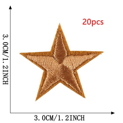 20 τμχ μπαλώματα με πέντε άκρες αστεράκια πολλά για σίδερο ρούχων σε τυχαία χύμα θερμικό αυτοκόλλητο κέντημα Sew Designer Parches Para Ropa