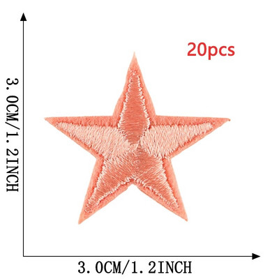 20 τμχ μπαλώματα με πέντε άκρες αστεράκια πολλά για σίδερο ρούχων σε τυχαία χύμα θερμικό αυτοκόλλητο κέντημα Sew Designer Parches Para Ropa
