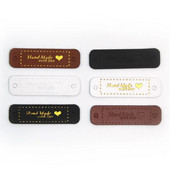 20 buc/lot etichete handmade pentru haine realizate cu inimă etichete din piele Etichetă manuală pentru pălării etichete de tricotat accesorii de cusut