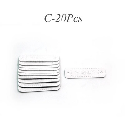 20 buc/lot etichete handmade pentru haine realizate cu inimă etichete din piele Etichetă manuală pentru pălării etichete de tricotat accesorii de cusut