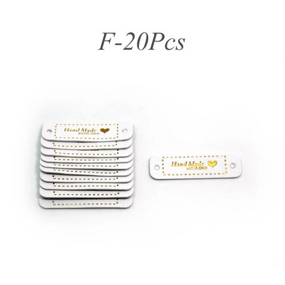 20 buc/lot etichete handmade pentru haine realizate cu inimă etichete din piele Etichetă manuală pentru pălării etichete de tricotat accesorii de cusut