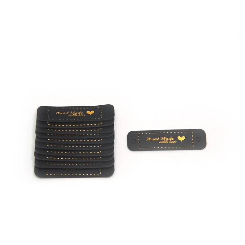 20 vnt/partija Rankų darbo etiketės drabužiams, pagamintoms iš širdelės odos etiketės Rankų darbo etiketės skrybėlėms Mezgimo etiketės Siuvimo priedai