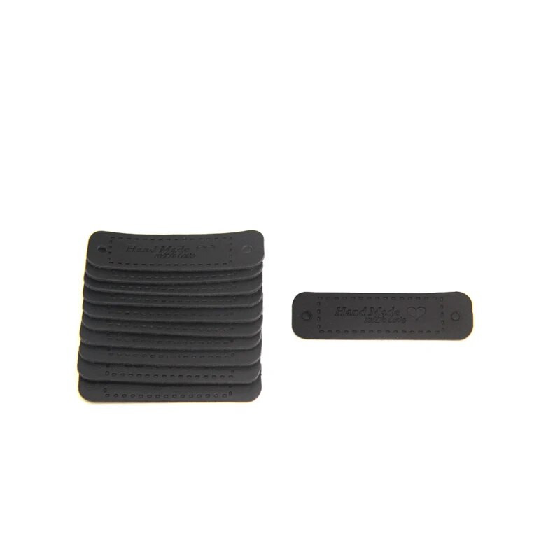 20 vnt/partija Rankų darbo etiketės drabužiams, pagamintoms iš širdelės odos etiketės Rankų darbo etiketės skrybėlėms Mezgimo etiketės Siuvimo priedai