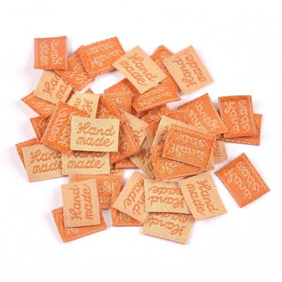 100 τμχ Χειροποίητες Ετικέτες Ρούχων Ανάγλυφες Ετικέτες DIY Flag Labels Για Ράψιμο Ενδυμάτων Κάλτσες Αξεσουάρ cp2393