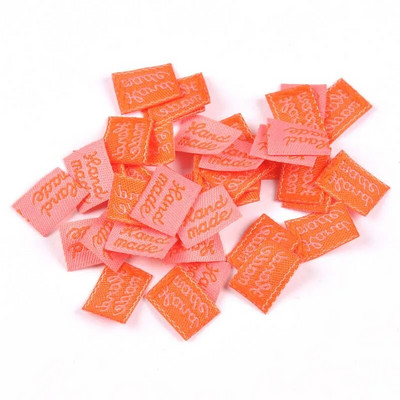 100 τμχ Χειροποίητες Ετικέτες Ρούχων Ανάγλυφες Ετικέτες DIY Flag Labels Για Ράψιμο Ενδυμάτων Κάλτσες Αξεσουάρ cp2393