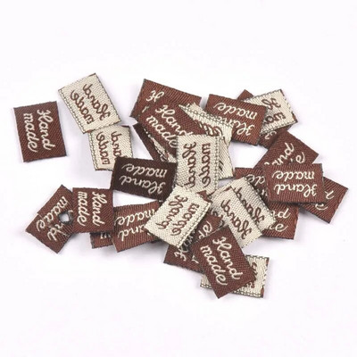 100 τμχ Χειροποίητες Ετικέτες Ρούχων Ανάγλυφες Ετικέτες DIY Flag Labels Για Ράψιμο Ενδυμάτων Κάλτσες Αξεσουάρ cp2393