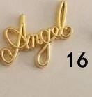 10 τμχ Χρυσό Χρώμα Ορθογώνιο Μεταλλικές Χειροποίητες Ετικέτες ενδυμάτων Ετικέτες για τσάντες ρούχων Ετικέτες ραπτικής χειροποίητης επιστολής