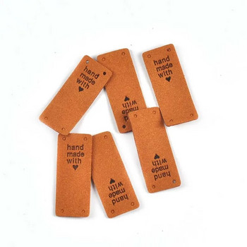 20τμχ 20x50mm Πολύχρωμο γράμμα Χειροποίητο Με Ανάγλυφες Ετικέτες Για Ράψιμο Ρούχων Αξεσουάρ Ενδυμάτων Παπούτσια Τσάντες Ετικέτες DIY Crafts