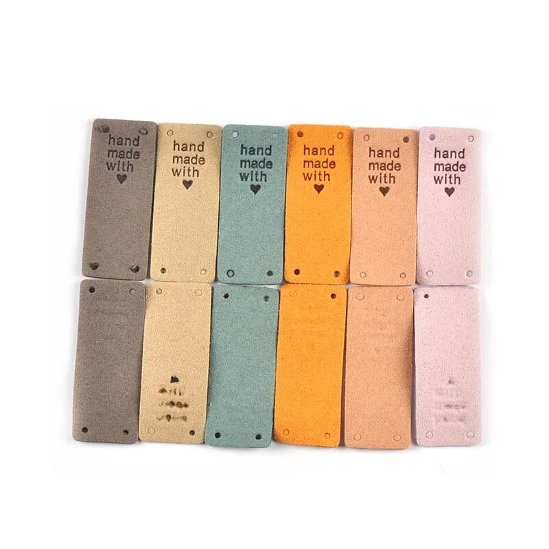 20 tk 20x50 mm mitmevärviline kiri, käsitsi valmistatud reljeefsete siltidega õmblemiseks Rõivad Aksessuaarid Rõivaste jalatsid Kotid Sildid DIY käsitöö
