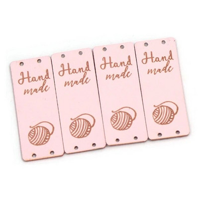 20τμχ Χειροποίητες Δερμάτινες Ετικέτες Χειροποίητες Ετικέτες Ετικέτες για Ρούχα "Made With Love" Καρδιά Πλέξιμο Ετικέτες για Καπέλα Τσάντες Ραπτική Χειροτεχνία