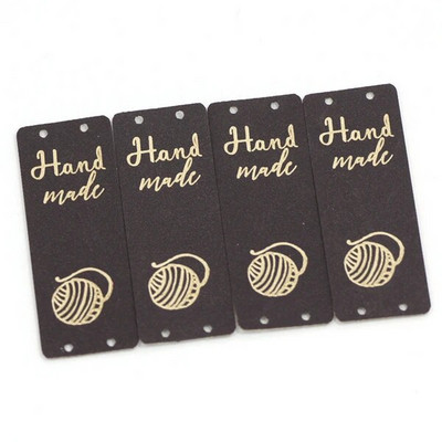 20τμχ Χειροποίητες Δερμάτινες Ετικέτες Χειροποίητες Ετικέτες Ετικέτες για Ρούχα "Made With Love" Καρδιά Πλέξιμο Ετικέτες για Καπέλα Τσάντες Ραπτική Χειροτεχνία