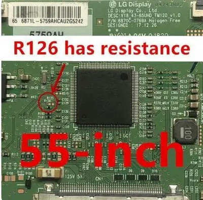 V18_43-65UHD_TM120_v1.0 loogikaplaat 6870C-0769A t-con Philipsi 55PFL5604/F7 TH55GX740A VIANO TV55UHD 4K jaoks