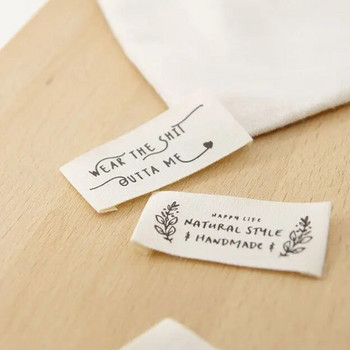 Точков памучен платнен етикет, етикет за яка на облекло, етикет от плат, аксесоари, ръчно шити, аксесоари Направи си сам