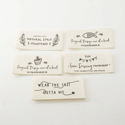 Βαμβακερή υφασμάτινη ετικέτα, ετικέτα γιακά ρούχων, υφασμάτινη ετικέτα, αξεσουάρ, ραμμένα στο χέρι, αξεσουάρ DIY