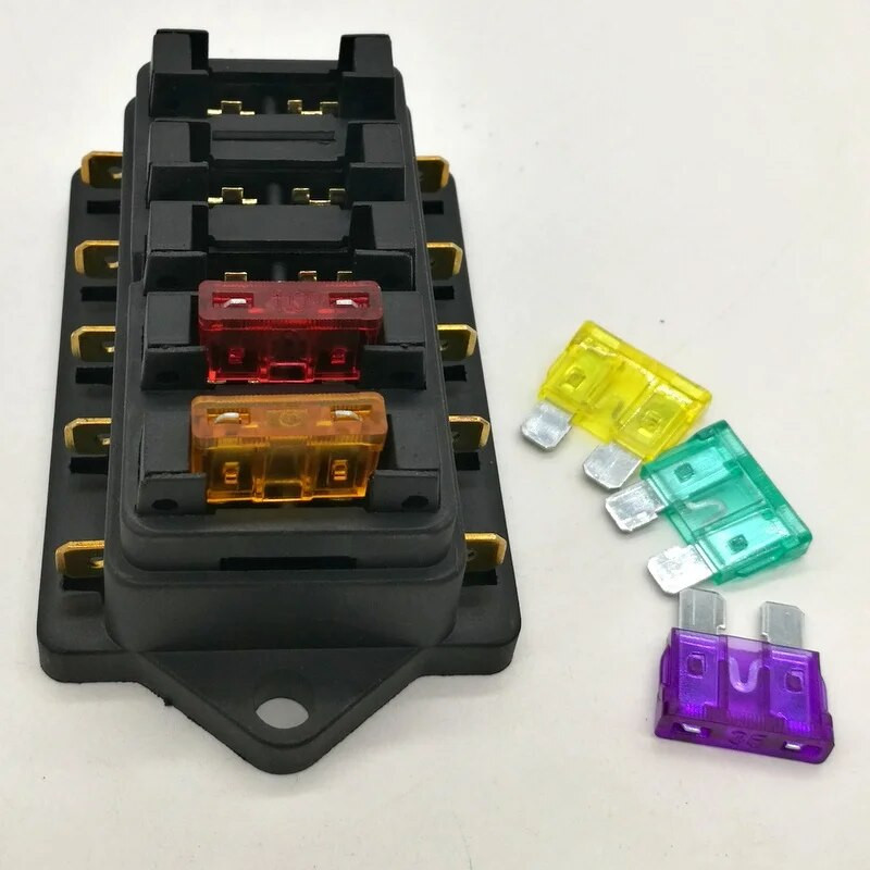 12V/24V 4 Way 5 way Car Truck Auto Blade Box Holder Fuse Circuit Standard ATO +free blade FUSE