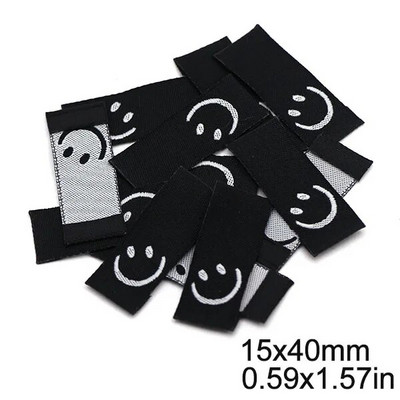 Πολύχρωμες Ετικέτες Smile Face 50τμχ Ετικέτες Ρούχα για Χειροποίητη Βαμβακερή Χειροποίητη Ετικέτα για Παιδικά Ρούχα Ράψιμο Αξεσουάρ Ενδυμάτων